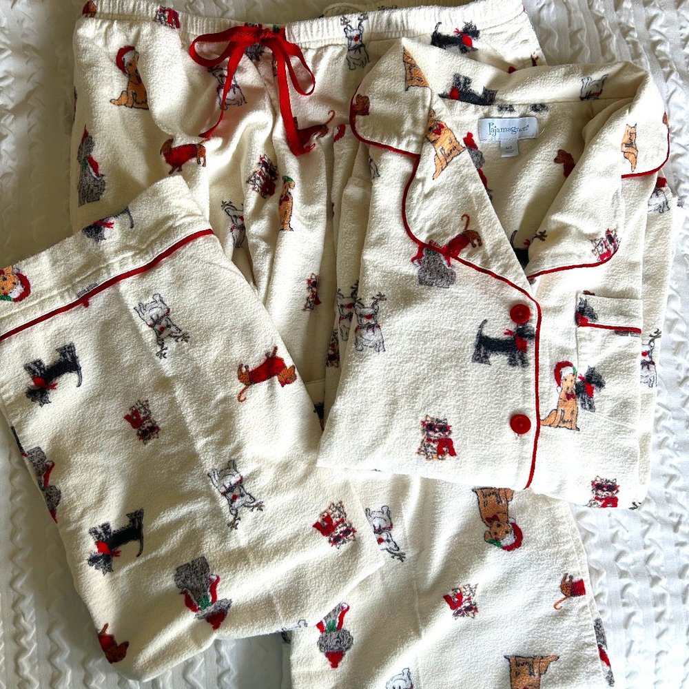 Pajamagram CHRISTMAS Dogs Women's Jammies, size medium